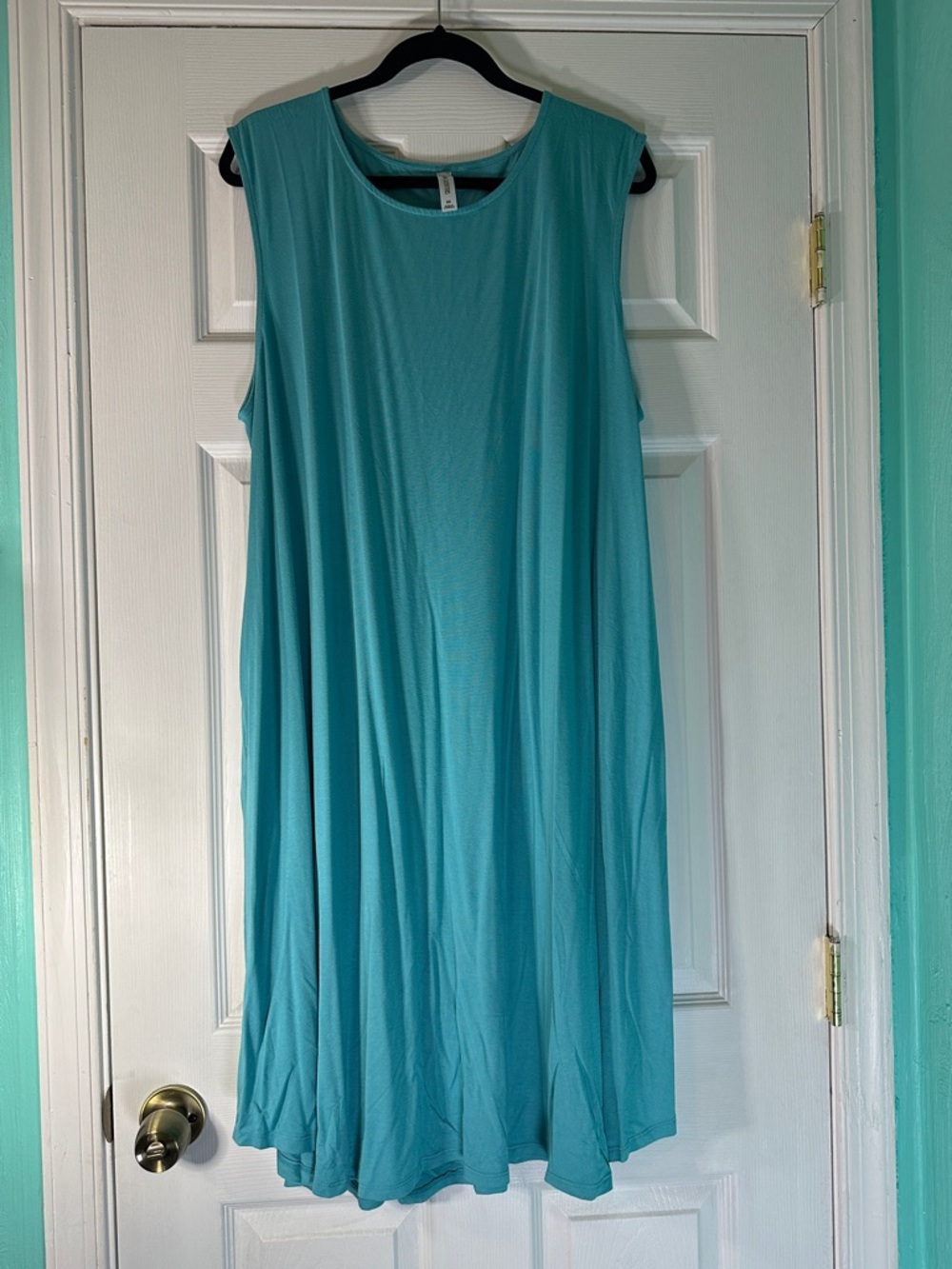 Sleeveless Teal Midi Swing Dress - Casual Comfort